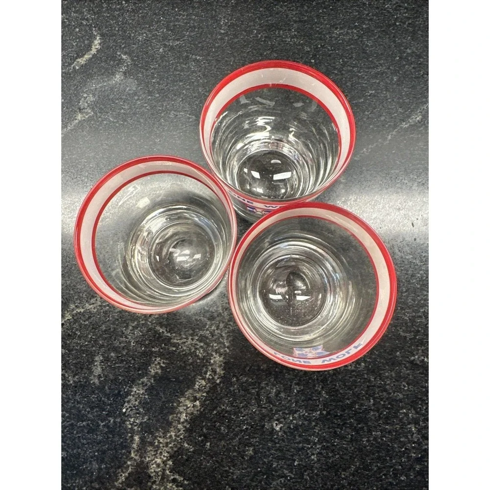 Lone Wolf Vintage Bar Glasses Western Liquors Promotional RARE Rocks Mid Century